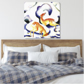 Hirsche im Schnee von Franz Marc Leinwanddruck (Insitu (Schlafzimmer))
