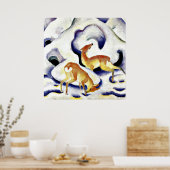 Hirsche im Schnee von Franz Marc Poster (Küche)