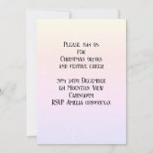 Hirsche im Schnee Weihnachtscocktail Party Einladung (Rückseite)