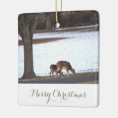 Hirsche im Schnee Weihnachtsschmuck (Links)