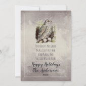 Hirsche im Schnee Winterurlaub Feiertagskarte (Rückseite)