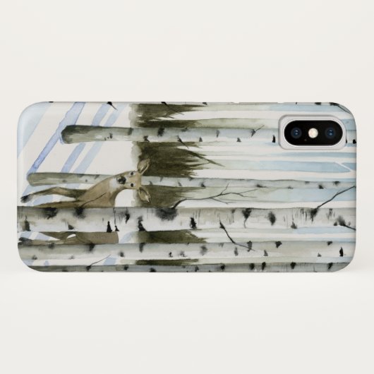 Hirsche im Schneefall Case-Mate iPhone Hülle (Rückseite (Horizontal))