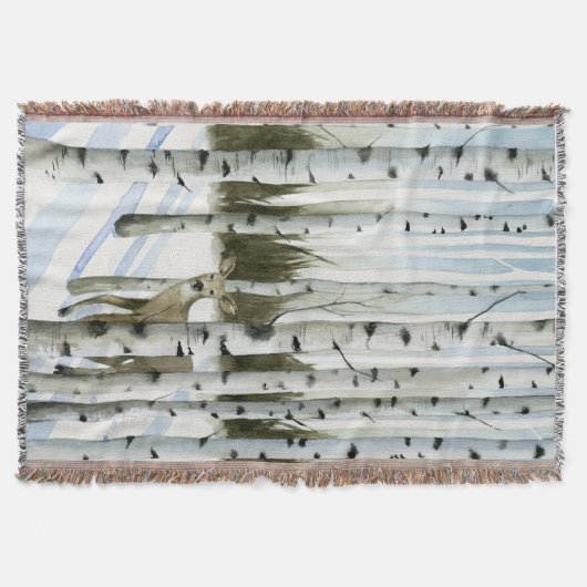 Hirsche im Schneefall Decke (Vorderseite)