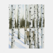 Hirsche im Schneefall Fleecedecke (Vorderseite)