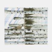 Hirsche im Schneefall Fleecedecke (Vorderseite (Horizontal))