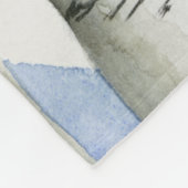 Hirsche im Schneefall Fleecedecke (Ecke)