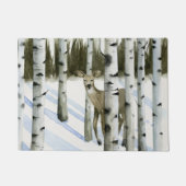 Hirsche im Schneefall Fußmatte (Vorderseite)