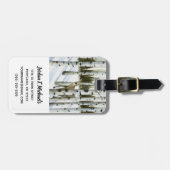 Hirsche im Schneefall Gepäckanhänger (Vorderseite horizontal)