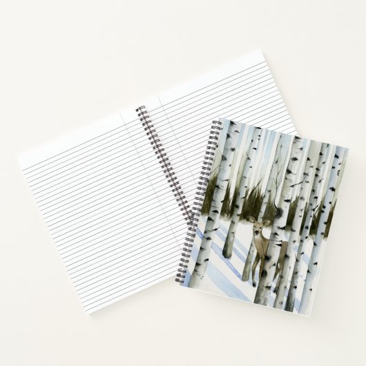 Hirsche im Schneefall Notizblock (Innenseite)