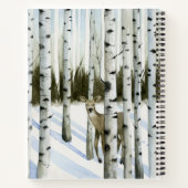 Hirsche im Schneefall Notizblock (Rückseite)