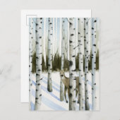 Hirsche im Schneefall Postkarte (Vorne/Hinten)