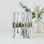 Hirsche im Schneefall Postkarte (Stehend Vorderseite)