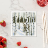 Hirsche im Schneefall Serviette (Beispiel)