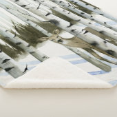 Hirsche im Schneefall Sherpadecke (3/4)