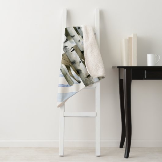 Hirsche im Schneefall Sherpadecke (Beispiel)