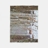 Hirsche im Schneesturm Fleecedecke (Vorderseite)