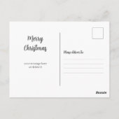 Hirsche im Schneewald Weihnachtsbaumen Wasserfarbe Postkarte (Rückseite)