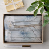 Hirsche im Schneewald Weihnachtsbaumen Wasserfarbe Seidenpapier (Geschenk)