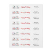 Hirsche im skandinavischen Stil, rot blau Weihnach (Bogen)