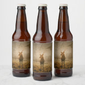Hirsche im Wald Bierflaschenetikett (Flaschen)