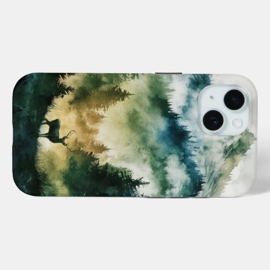 Hirsche im Wald Case-Mate iPhone Hülle (Rückseite (Horizontal))