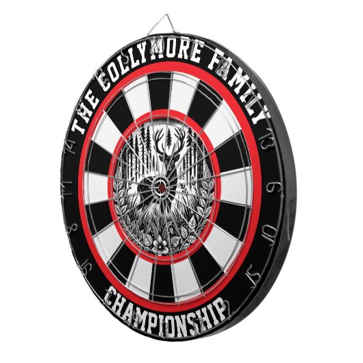 Hirsche im Wald Dartscheibe (Vorderseite rechts)