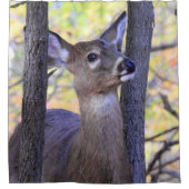 Hirsche im Wald Duschvorhang (Vorderseite)