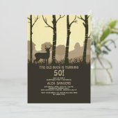 Hirsche im Wald Einladung (Stehend Vorderseite)