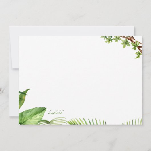 Hirsche im Wald Einladung (Rückseite)