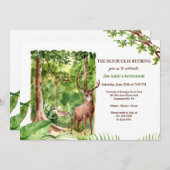 Hirsche im Wald Einladung (Vorne/Hinten)