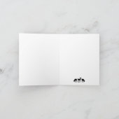 Hirsche im Wald Faltkarte (Innenseite)