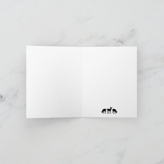 Hirsche im Wald Faltkarte (Innenseite)