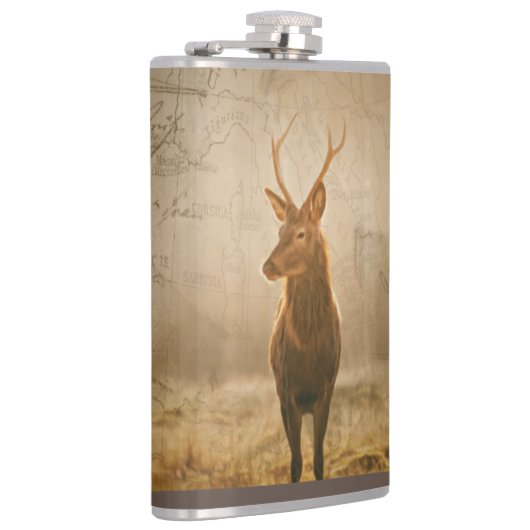 Hirsche im Wald Flachmann (Rechts)