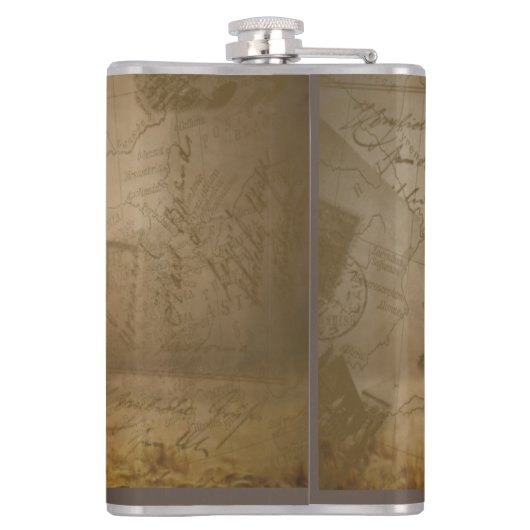 Hirsche im Wald Flachmann (Rückseite)