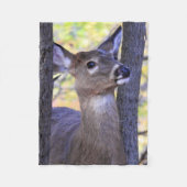 Hirsche im Wald Fleecedecke (Vorderseite)