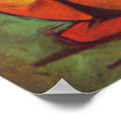 Hirsche im Wald Franz Marc Poster (Ecke)