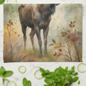Hirsche im Wald Geschirrtuch (Gefaltet)
