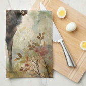 Hirsche im Wald Geschirrtuch (Viertel Falte)