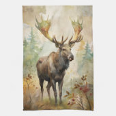 Hirsche im Wald Geschirrtuch (Vertikal)
