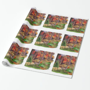 Hirsche im Wald / Herbstsaison Geschenkpapier