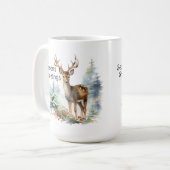 Hirsche im Wald, Holiday Vignette Tasse (Vorderseite Links)