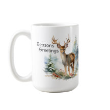 Hirsche im Wald, Holiday Vignette Tasse