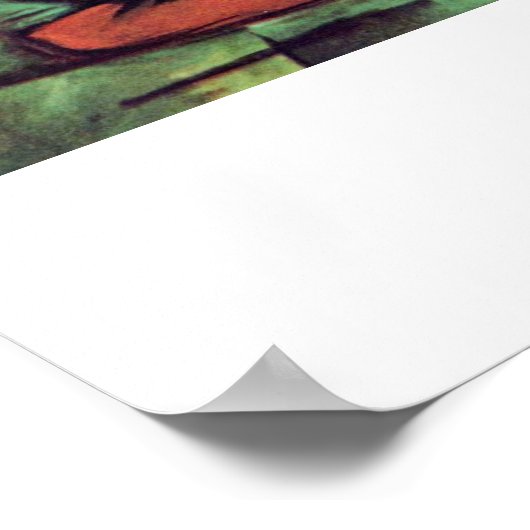 Hirsche im Wald (II) von Franz Marc Poster (Ecke)