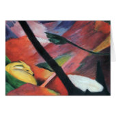 Hirsche im Wald II von Franz Marc; Reh im Walde (Vorderseite (Horizontal))