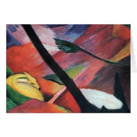 Hirsche im Wald II von Franz Marc; Reh im Walde (Vorderseite (Horizontal))