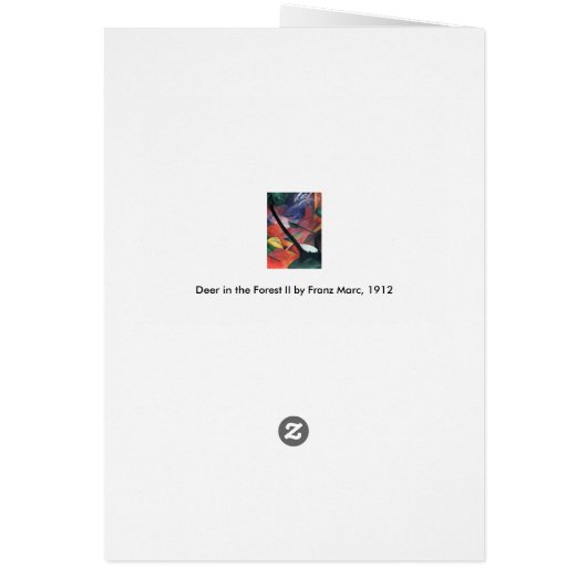 Hirsche im Wald II von Franz Marc; Reh im Walde (Hinten)