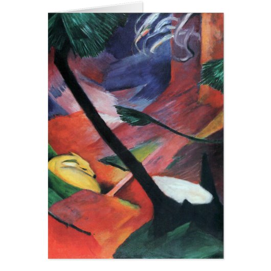 Hirsche im Wald II von Franz Marc; Reh im Walde (Vorne)