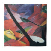 Hirsche im Wald II von Franz Marc; Reh im Walde Fliese (Vorderseite)