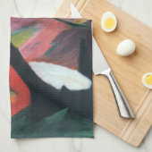 Hirsche im Wald II von Franz Marc; Reh im Walde Handtuch (Viertel Falte)