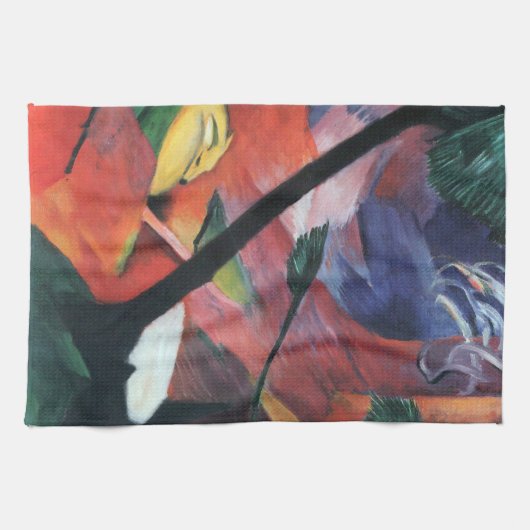 Hirsche im Wald II von Franz Marc; Reh im Walde Handtuch (Horizontal)
